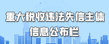 重大税收违法失信主体信息公布栏